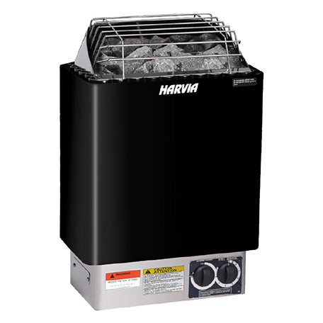 Harvia KIP80B 8kW Black w/ Built-in Controls product image showing the sauna heater or heater finish option.
