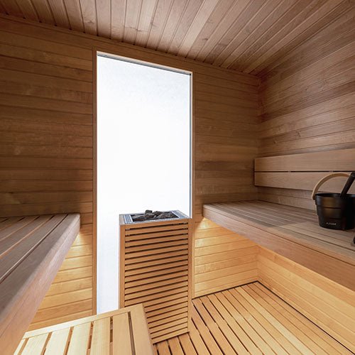 Auroom Garda Outdoor Cabin Sauna - Black Thermo - Pine - Heracles Wellness