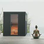 Auroom Garda Outdoor Cabin Sauna - Black Thermo - Pine - Heracles Wellness