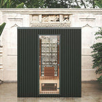 Auroom Garda Outdoor Cabin Sauna - Black Thermo - Pine - Heracles Wellness
