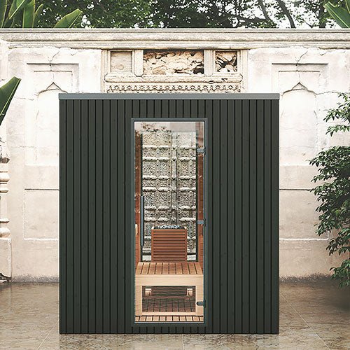 Auroom Garda Outdoor Cabin Sauna - Black Thermo - Pine - Heracles Wellness
