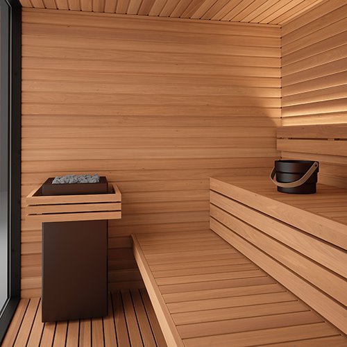 Auroom Mira L Cabin Sauna Kit - Black - Heracles Wellness