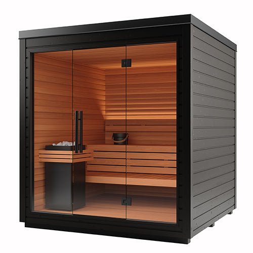 Auroom Mira L Cabin Sauna Kit - Black - Heracles Wellness