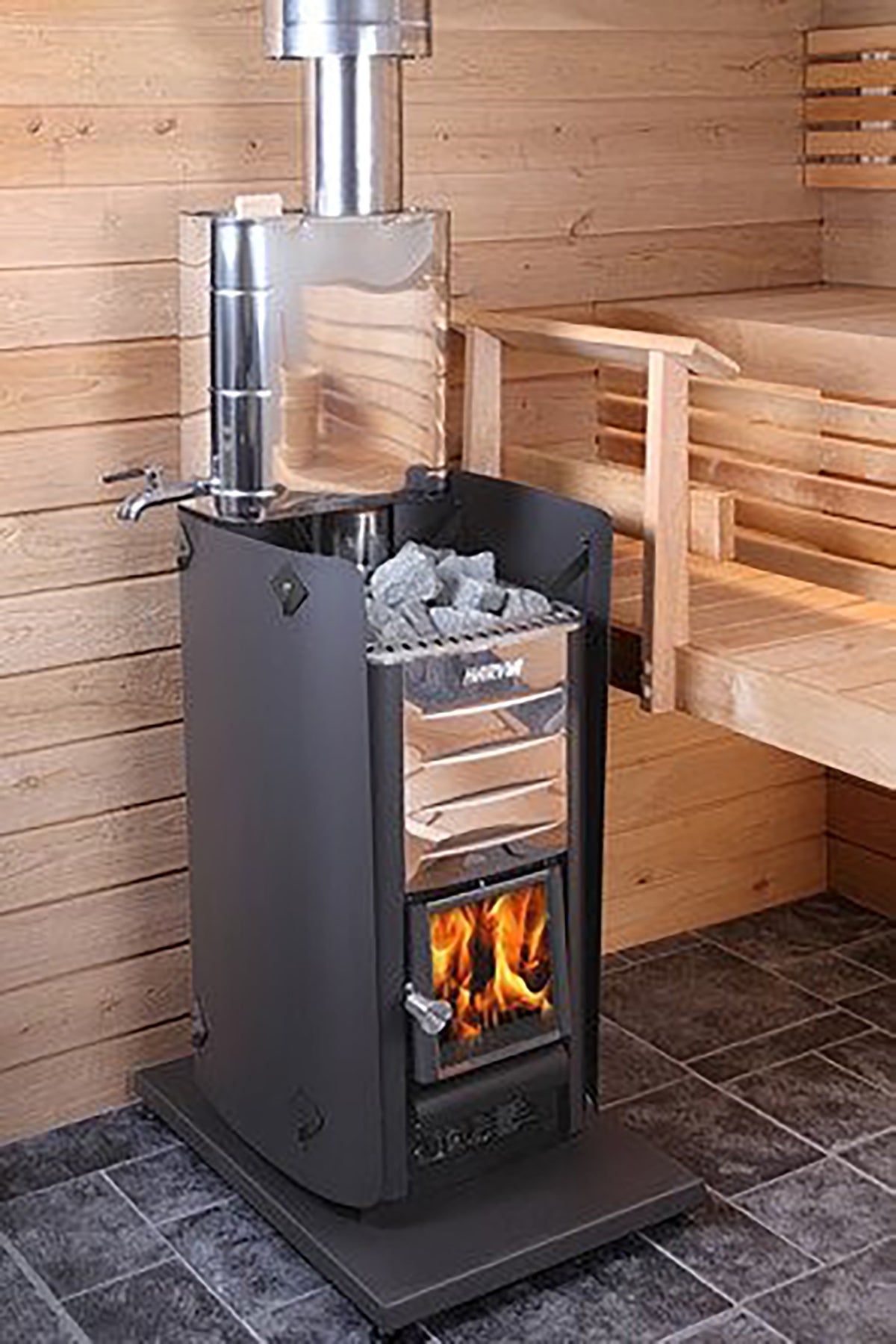Harvia PRO 26 26.6kW product image showing the sauna heater or heater finish option.