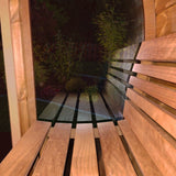 SaunaLife Model E7G Sauna Barrel Glass Front - Heracles Wellness