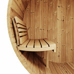 SaunaLife Model E7G Sauna Barrel Glass Front - Heracles Wellness
