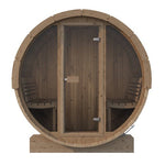 SaunaLife Model E7G Sauna Barrel Glass Front - Heracles Wellness