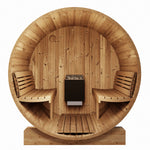 SaunaLife Model E7G Sauna Barrel Glass Front - Heracles Wellness